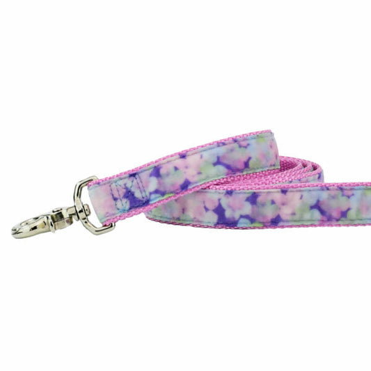 Hydrangea Velvet Dog Leash by 2 Hounds Design, sold through Sniff and Shift