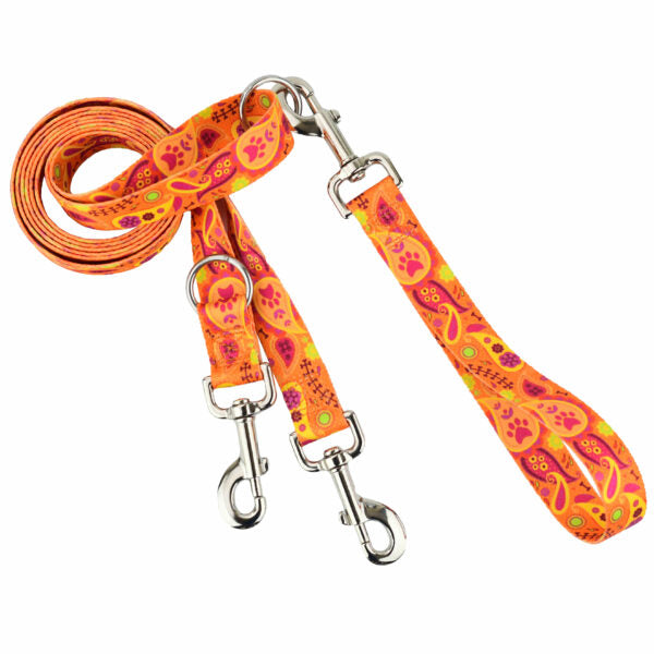 Orange Paisley EarthStyle Freedom No-Pull Dog Harness