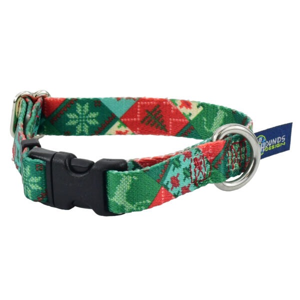 Christmas Patchwork EarthStyle Dog Collar