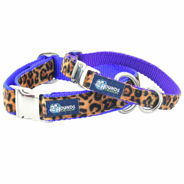 Soft Kitty Velvet Essential Buckle Martingale Dog Collar (Multiple Web by 2 Hounds Design, sold through Sniff and Shift
