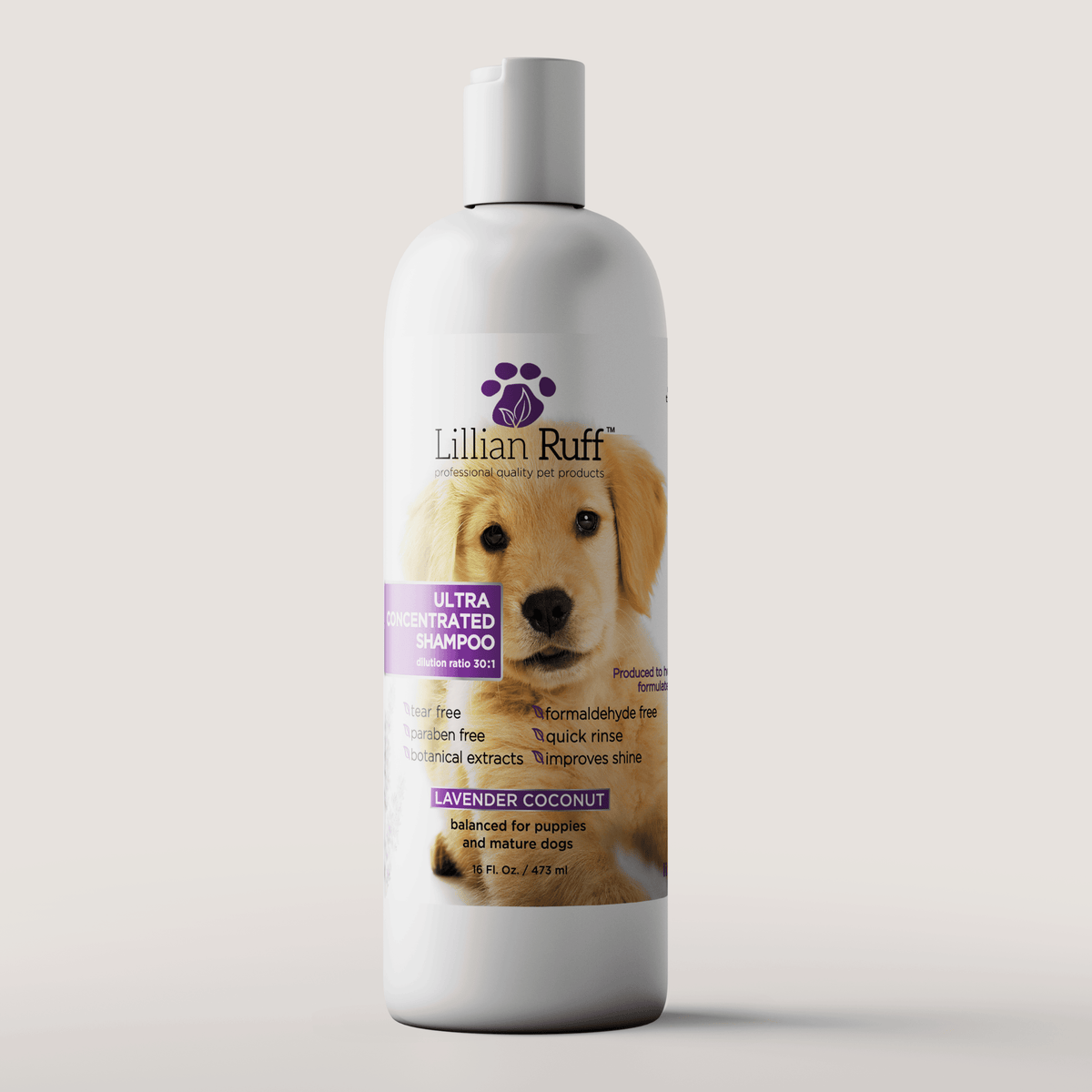 16 oz bottle of Ultra Concentrated Shampoo, Lillian Ruff, sold through Sniff and Shift