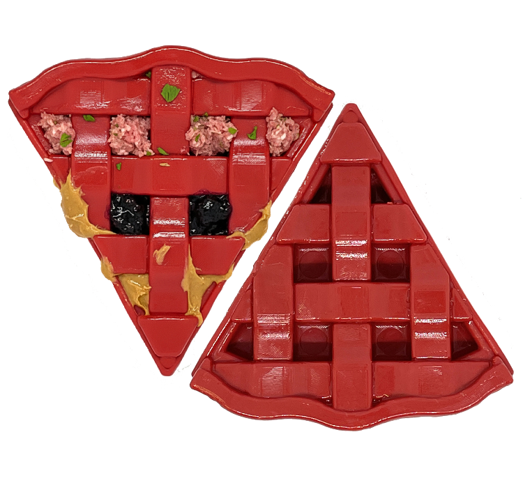 Cherry Pie Nylon Chew Toy shaped like a cherry pie, SodaPup, sold through Sniff and Shift