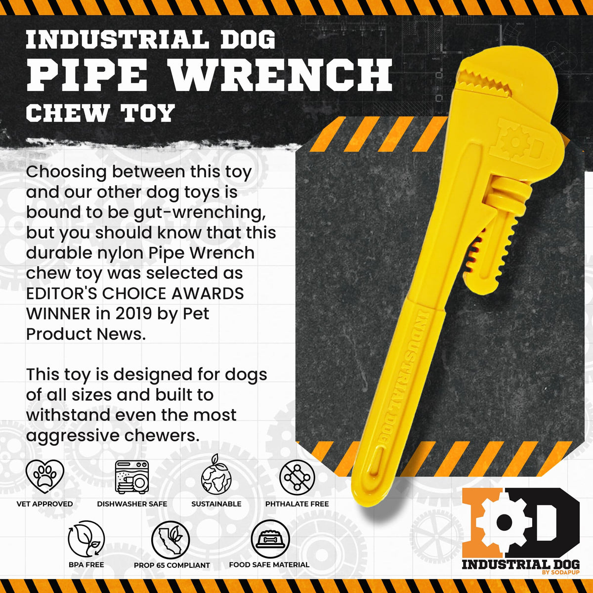 Pipe Wrench Nylon Chew Toy