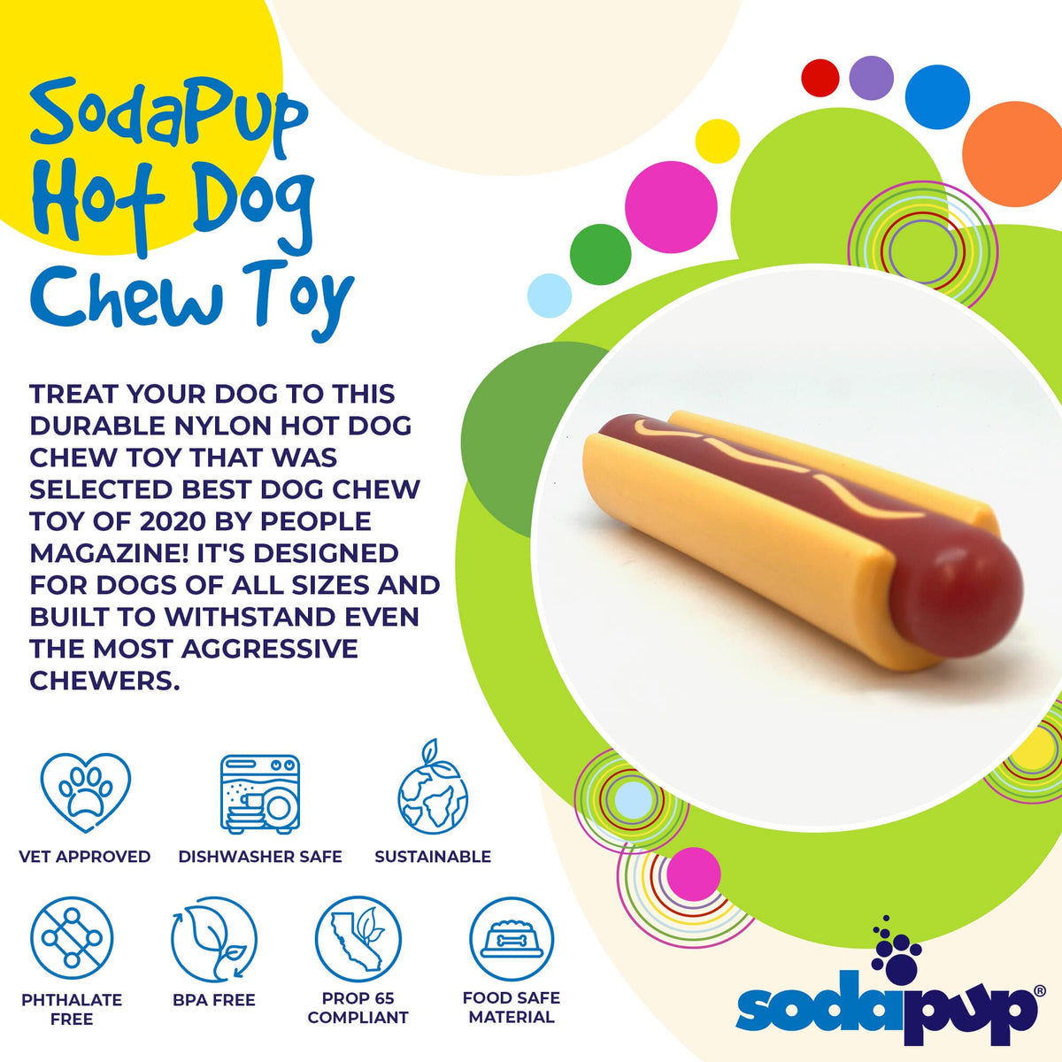 Hot Dog Nylon Chew Toy