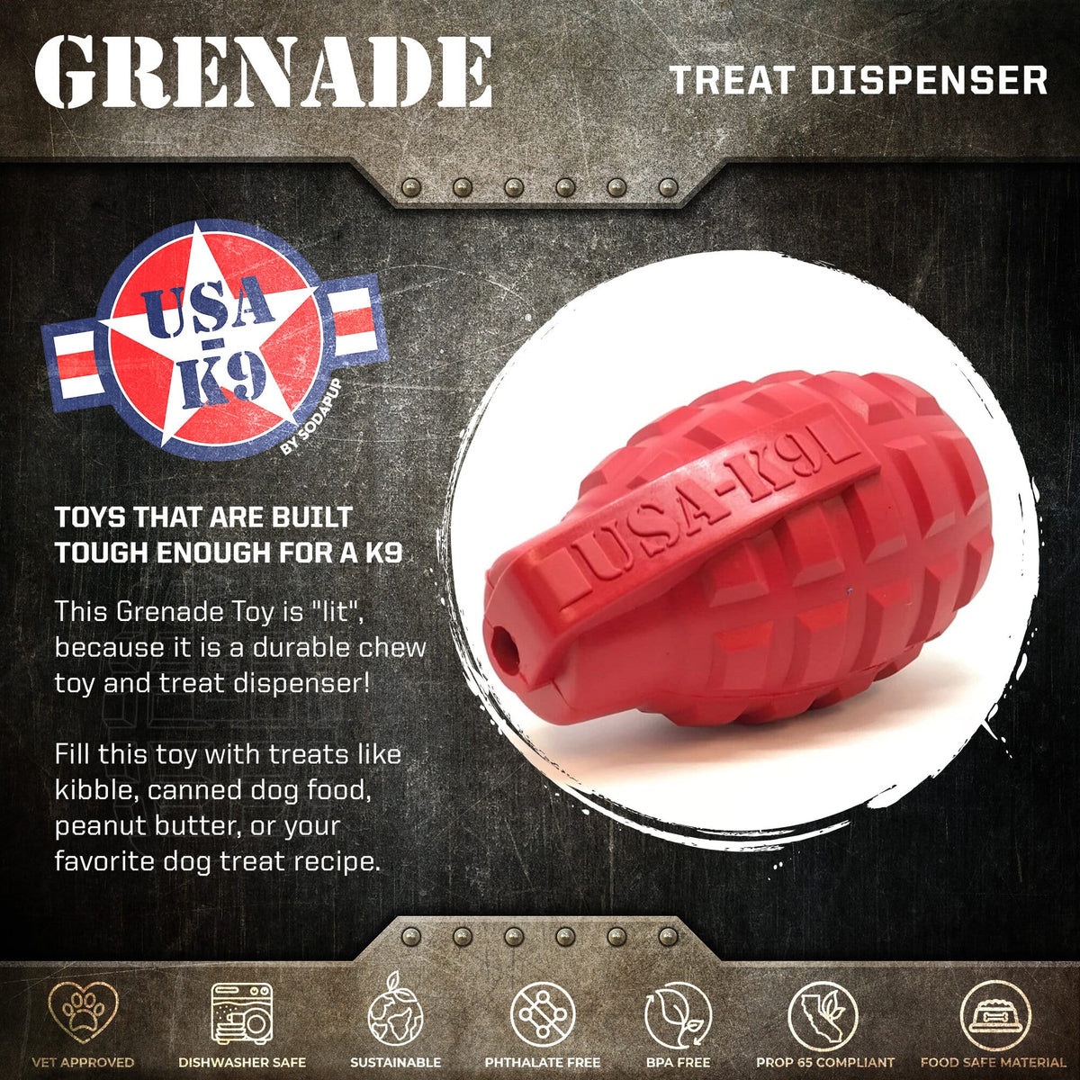 USA-K9 Grenade eDispenser Magnum Black