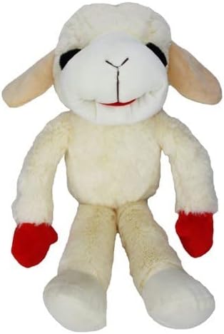 Multipet Standing Floppy Lamb Chop dog toy, 20 inch, large plush size