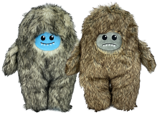 Multipet Yeti Betty plush dog toy, 10.5 inches, furry monster in assorted colors