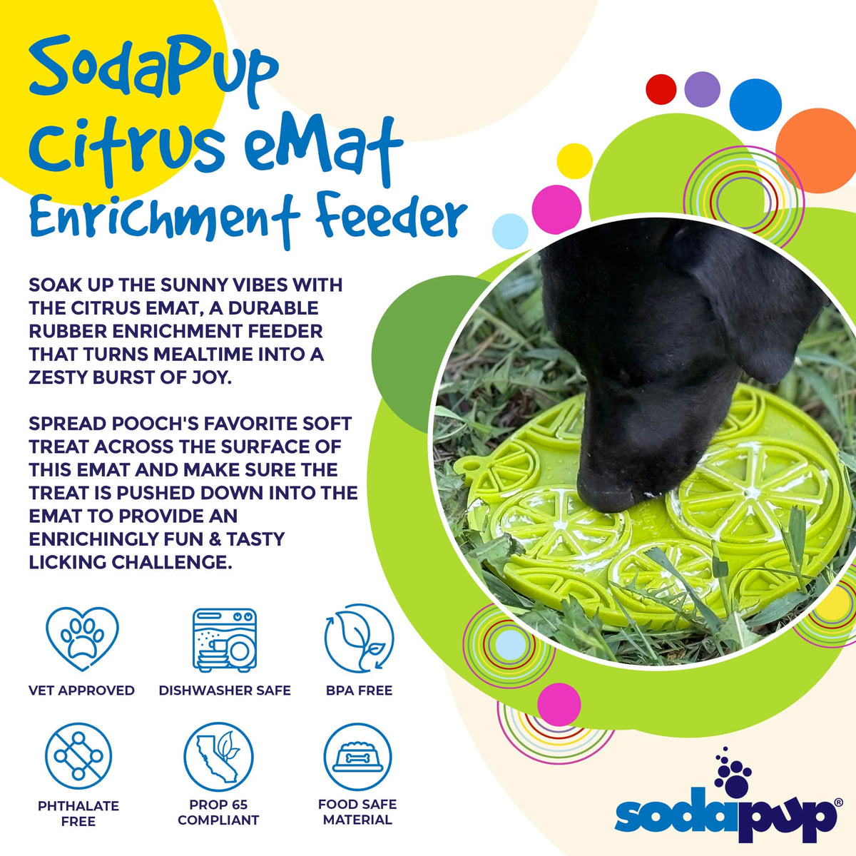 Citrus Design eMat Lick Mat with Suction Cups