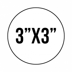 Custom Printed 3 inch BOPP Sticker - Matte