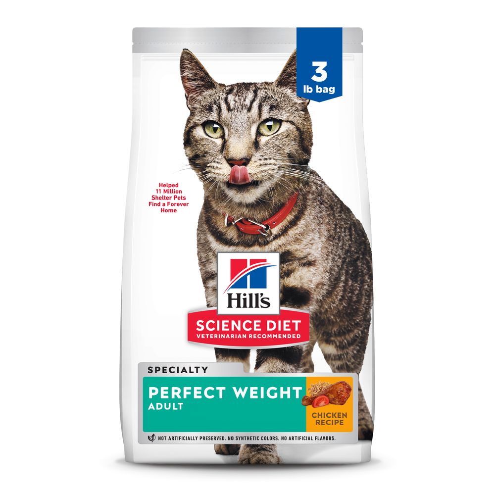 Hill's Science Diet Adult Perfect Weight Chicken Recipe dry cat food bag