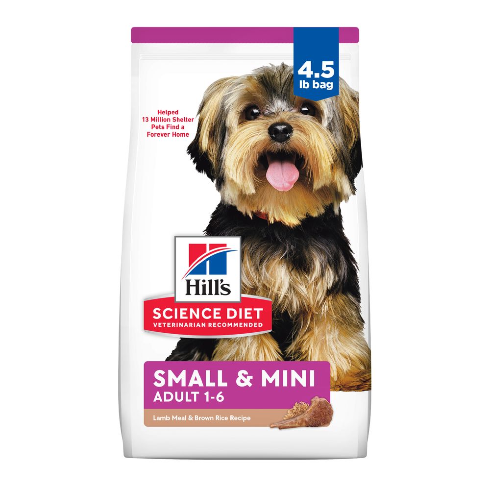 4.5lb bag of Hill's Science Diet Adult Small & Mini Lamb Meal & Brown Rice dry dog food