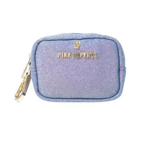 Jolie Waste Bag Holder & Treat Pouch in purple glitter, Pink Papyrus Co., sold through Sniff and Shift