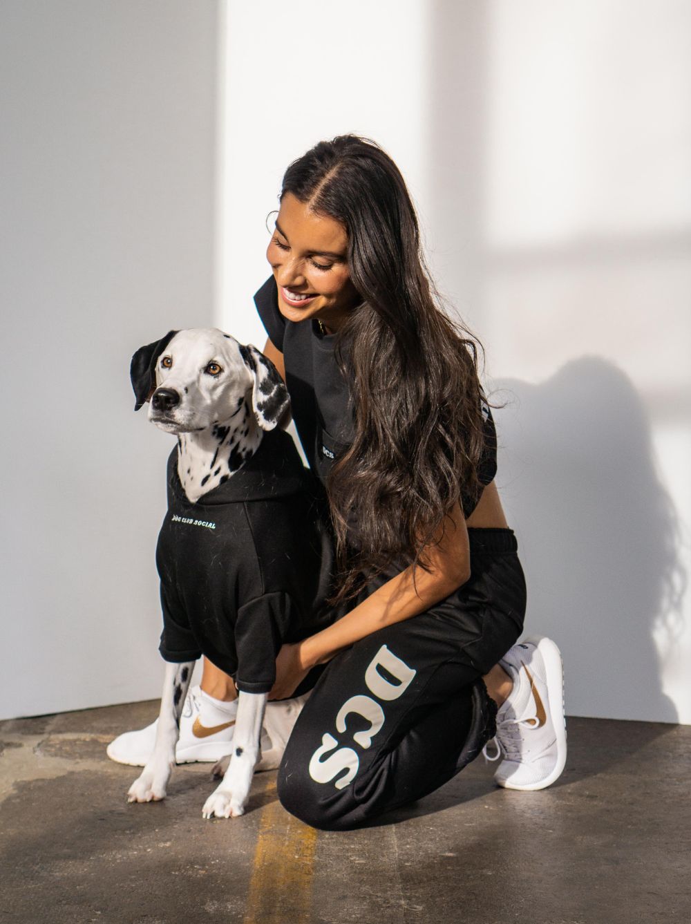 Fleece Hoodie, Black, Dog Sizes
