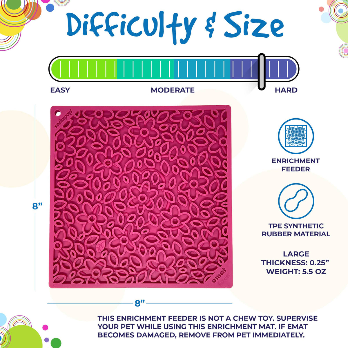 Flower Power eMat Lick Mat