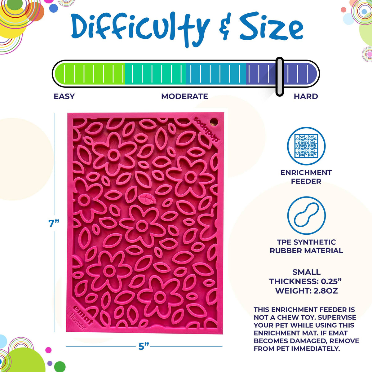 Flower Power eMat Lick Mat
