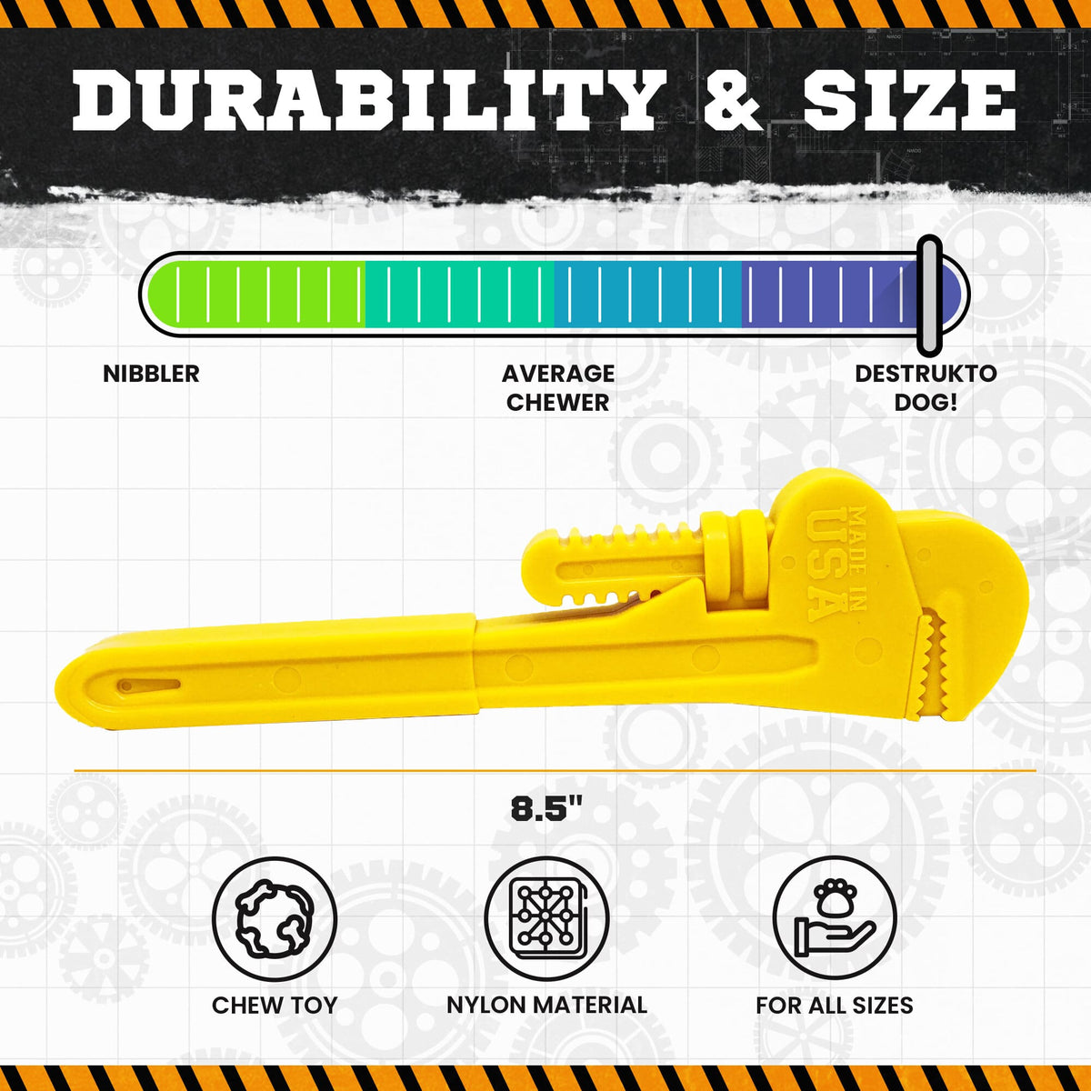 Pipe Wrench Nylon Chew Toy