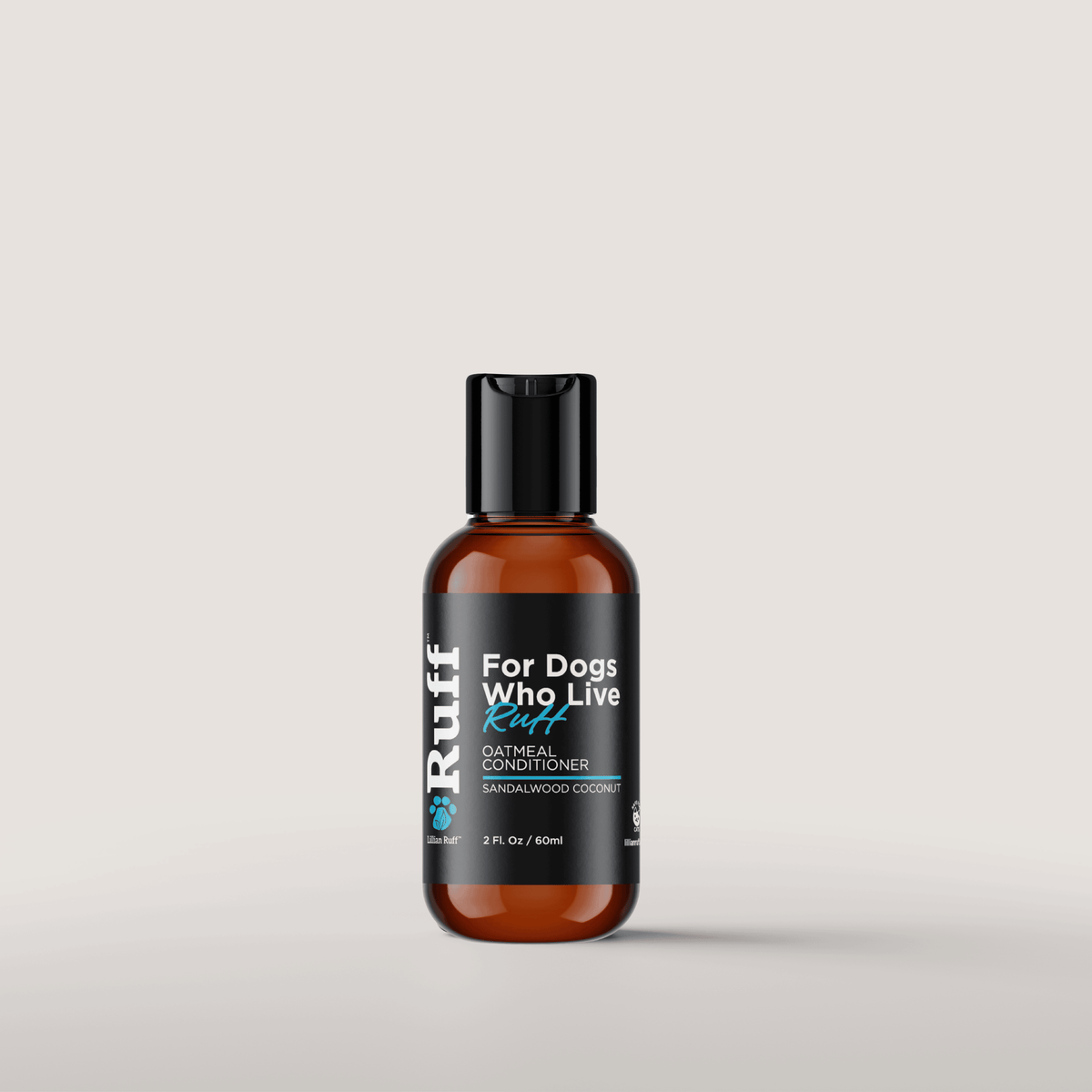 Sandalwood Coconut Oatmeal Conditioner, 2 oz travel bottle, Lillian Ruff, sold through Sniff and Shift