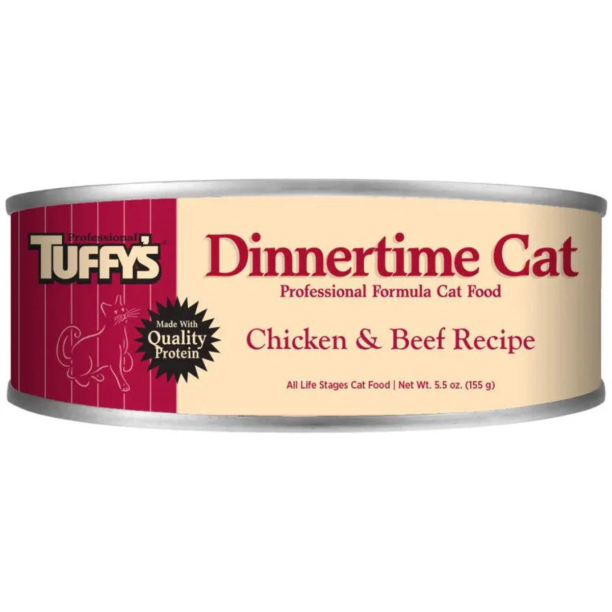 Tuffy's Dinnertime Chicken & Beef canned cat food, 5.5oz