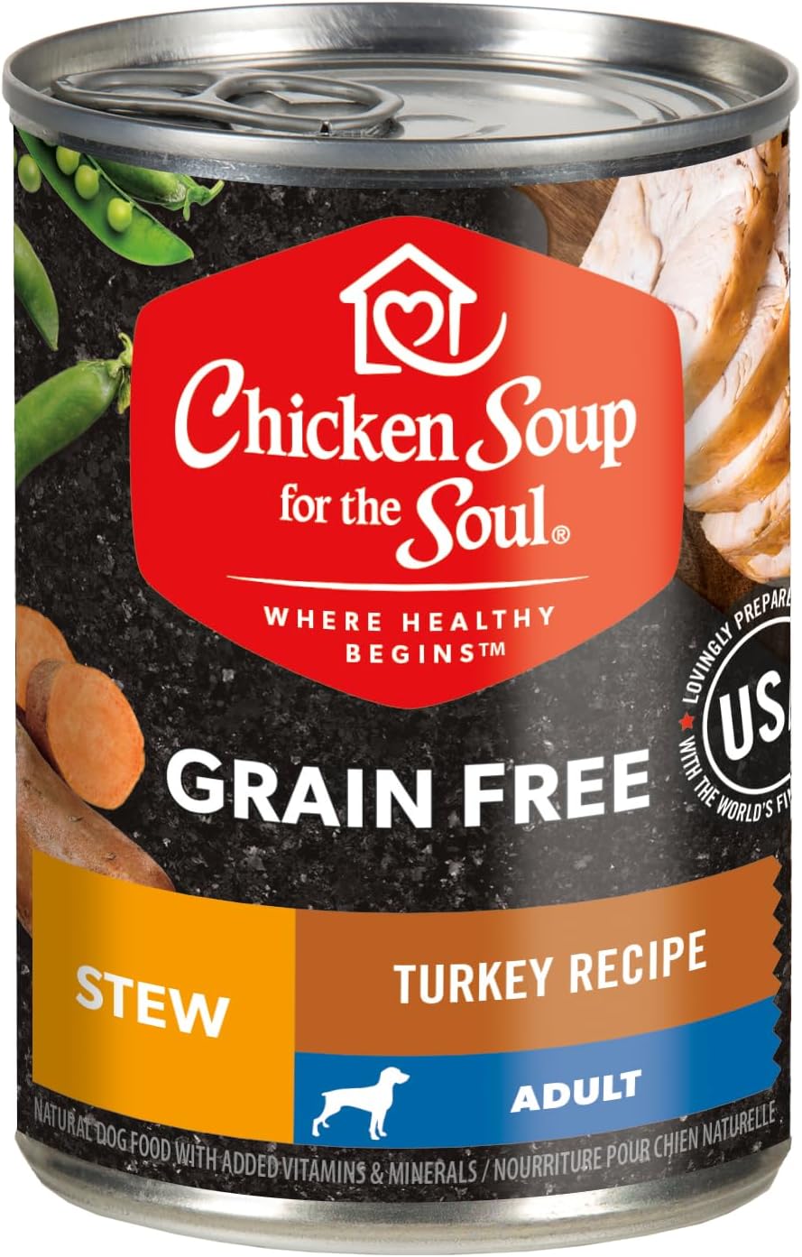 Chicken Soup Grain Free Turkey Stew wet dog food can, 13oz