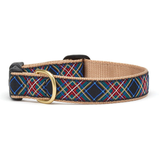 Black Tartan Dog Collar, Wide, Lucky Dog Pet Company, sold through Sniff and Shift