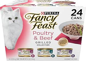 Fancy Feast Grilled Poultry and Beef Collection variety pack, 24 x 3oz cans