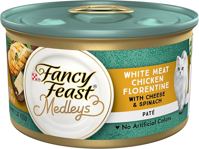 Fancy Feast Medleys Chicken with Cheese & Garden Greens wet cat food, 3oz can