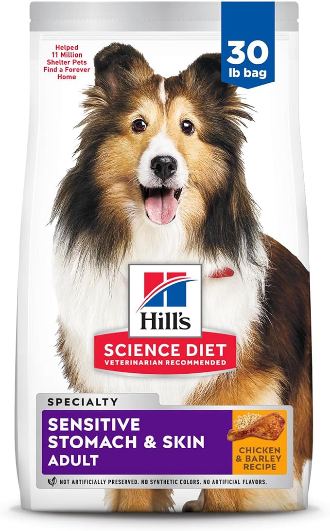 Bag of Hill's Science Diet Adult Sensitive Stomach & Skin Chicken Recipe dry dog food