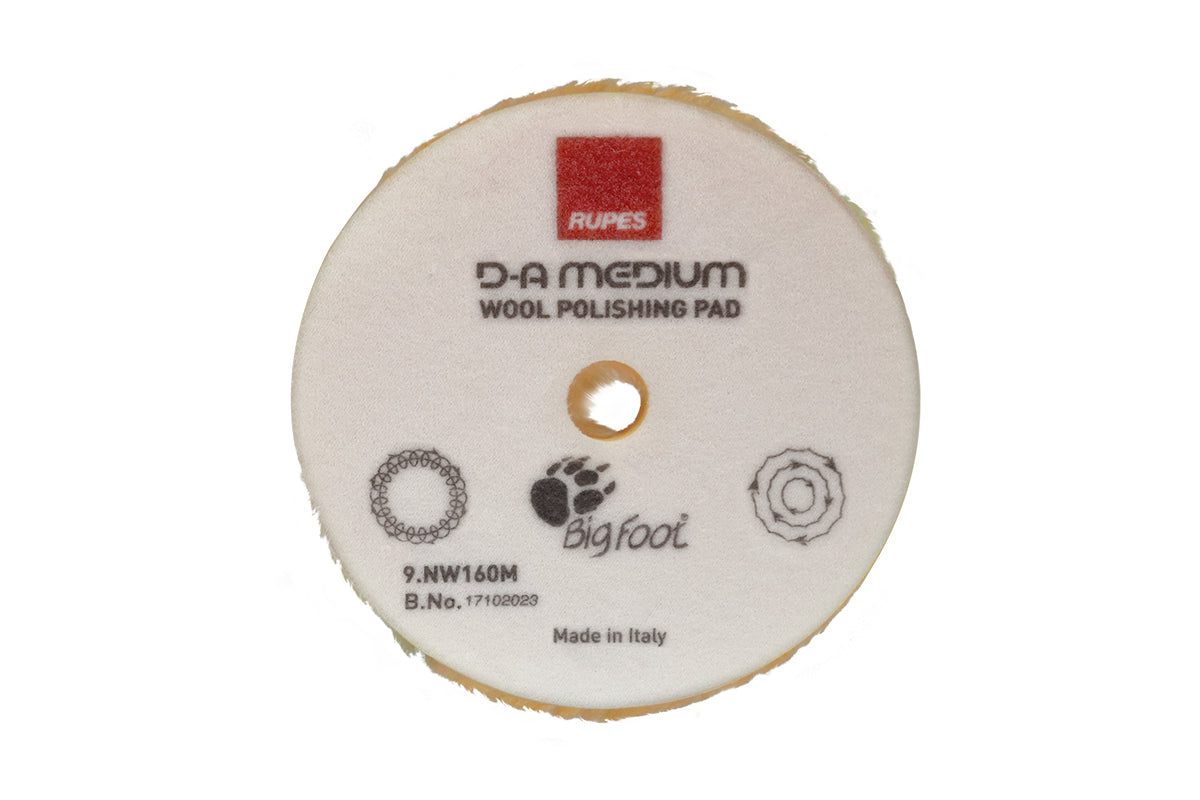 RUPES D-A Medium Wool Polishing Pad, 5" Yellow (9.NW130M)