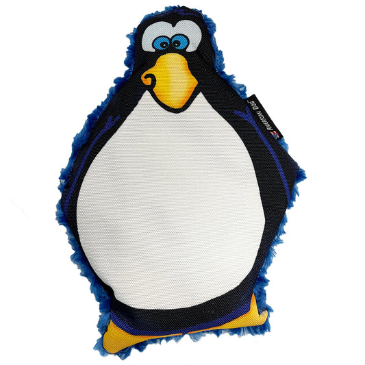 Artie Arctic penguin dog toy by American Dog with a 1000D nylon front and soft minky fleece back