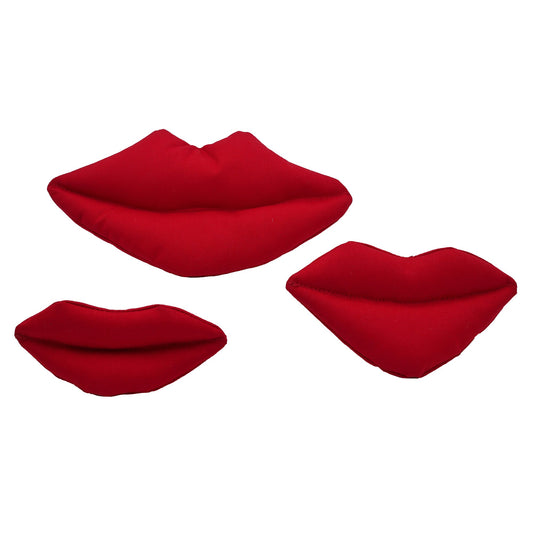 Big Red Lips dog toy by American Dog, bright red 1000D nylon lips