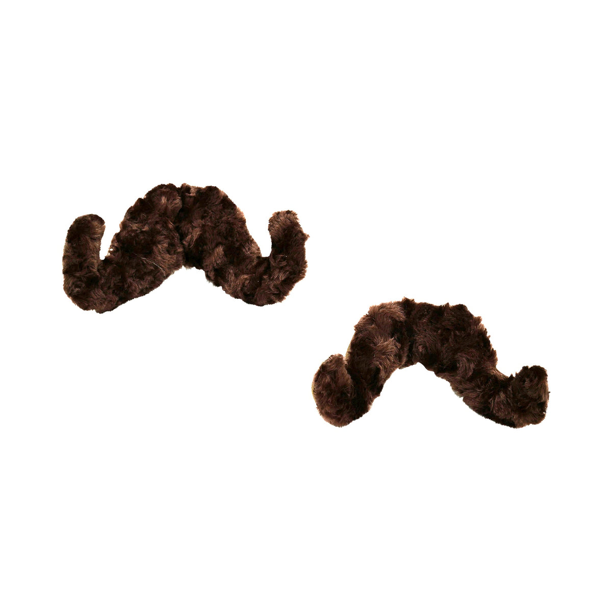 Dapper Dog mustache dog toy by American Dog, brown nylon and minky fleece