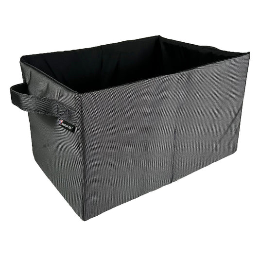 Drool Box toy storage bin by American Dog in charcoal 1680D ballistic fabric with side handles