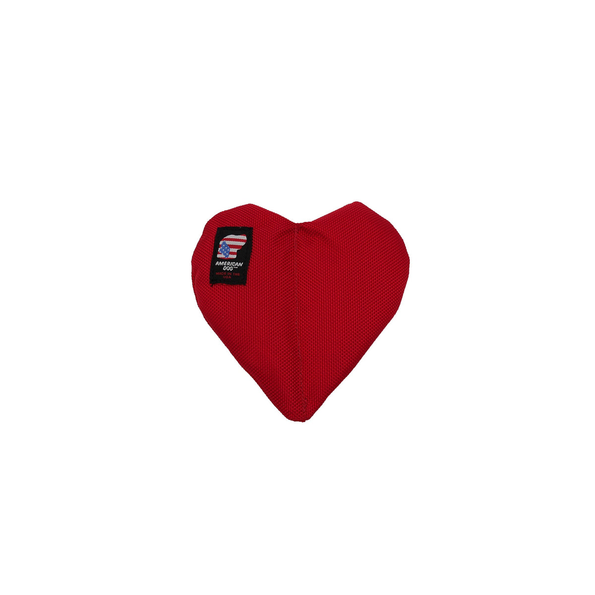 Hearts of Stone dog toy by American Dog, a heart shape sewn from 1680 nylon ballistic fabric