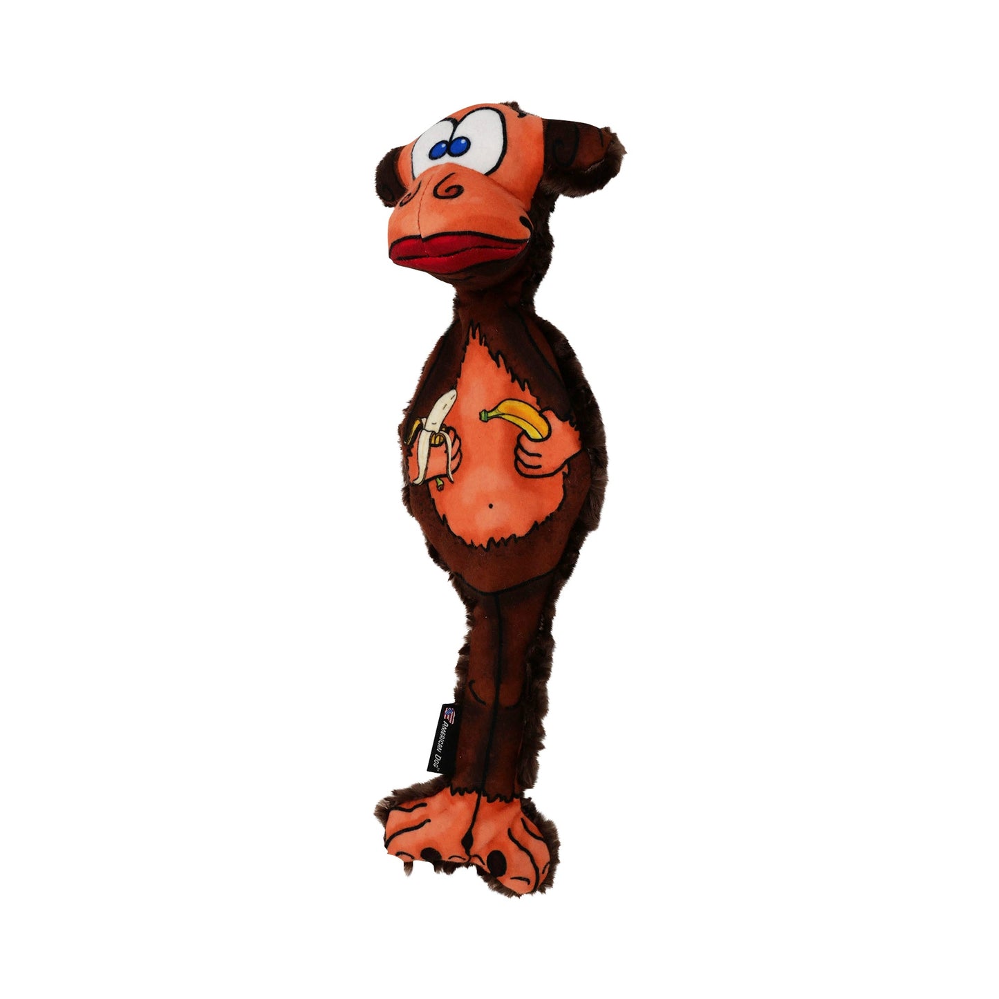 Milo the Monkey Plush Crinkle Dog Toy