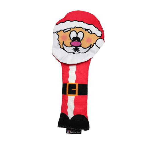 Fire Hose Santa Tug Toy by American Dog, a Santa shaped fire hose tug with a 1000D nylon loop handle
