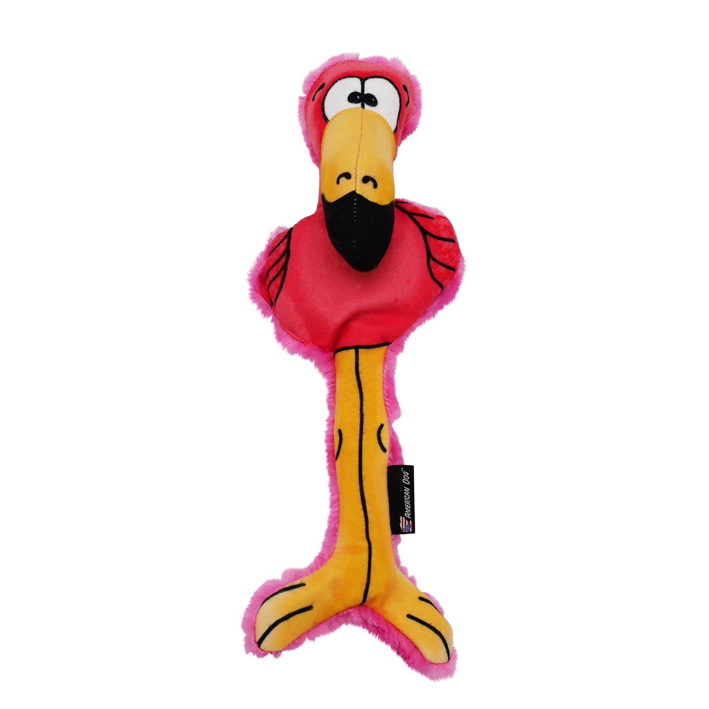 Flora the Flamingo Plush Squeaker Dog Toy