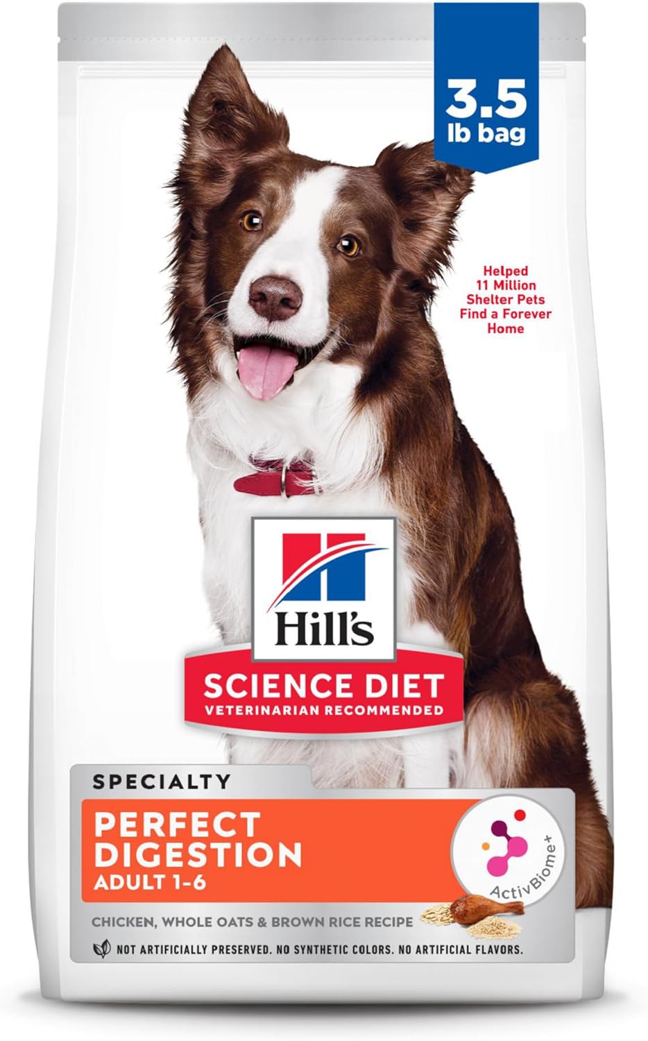 Bag of Hill's Science Diet Adult Perfect Digestion Chicken, Brown Rice and Whole Oats dry dog food