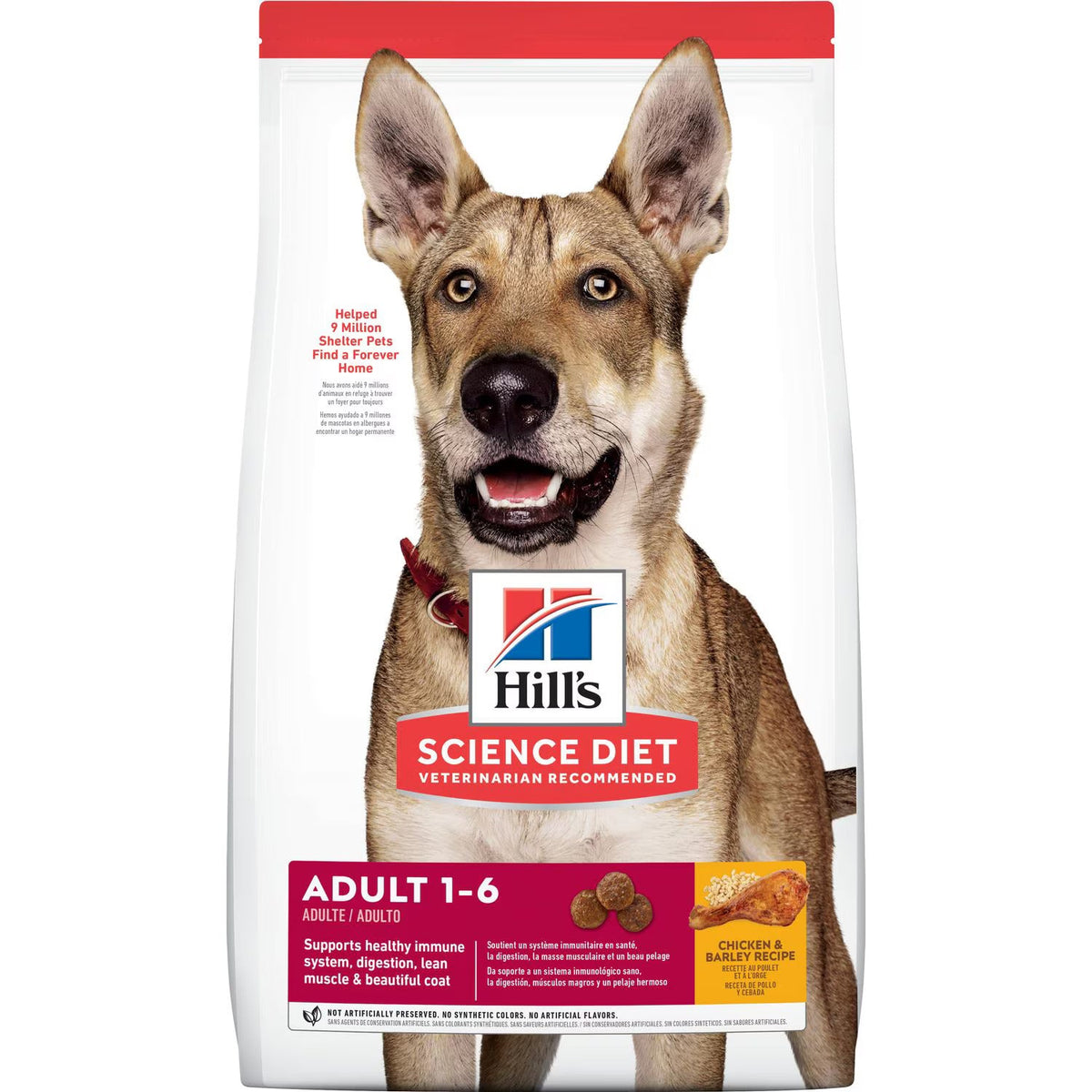 Bag of Hill's Science Diet Adult Chicken and Barley Recipe dry dog food