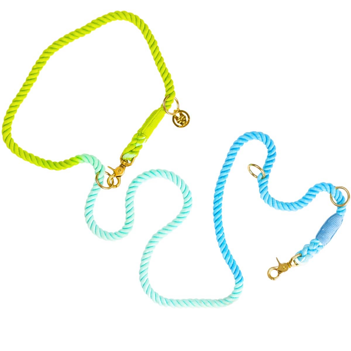 Alexandria Hands-Free Rope Dog Leash in cotton rope, Pink Papyrus Co., sold through Sniff and Shift