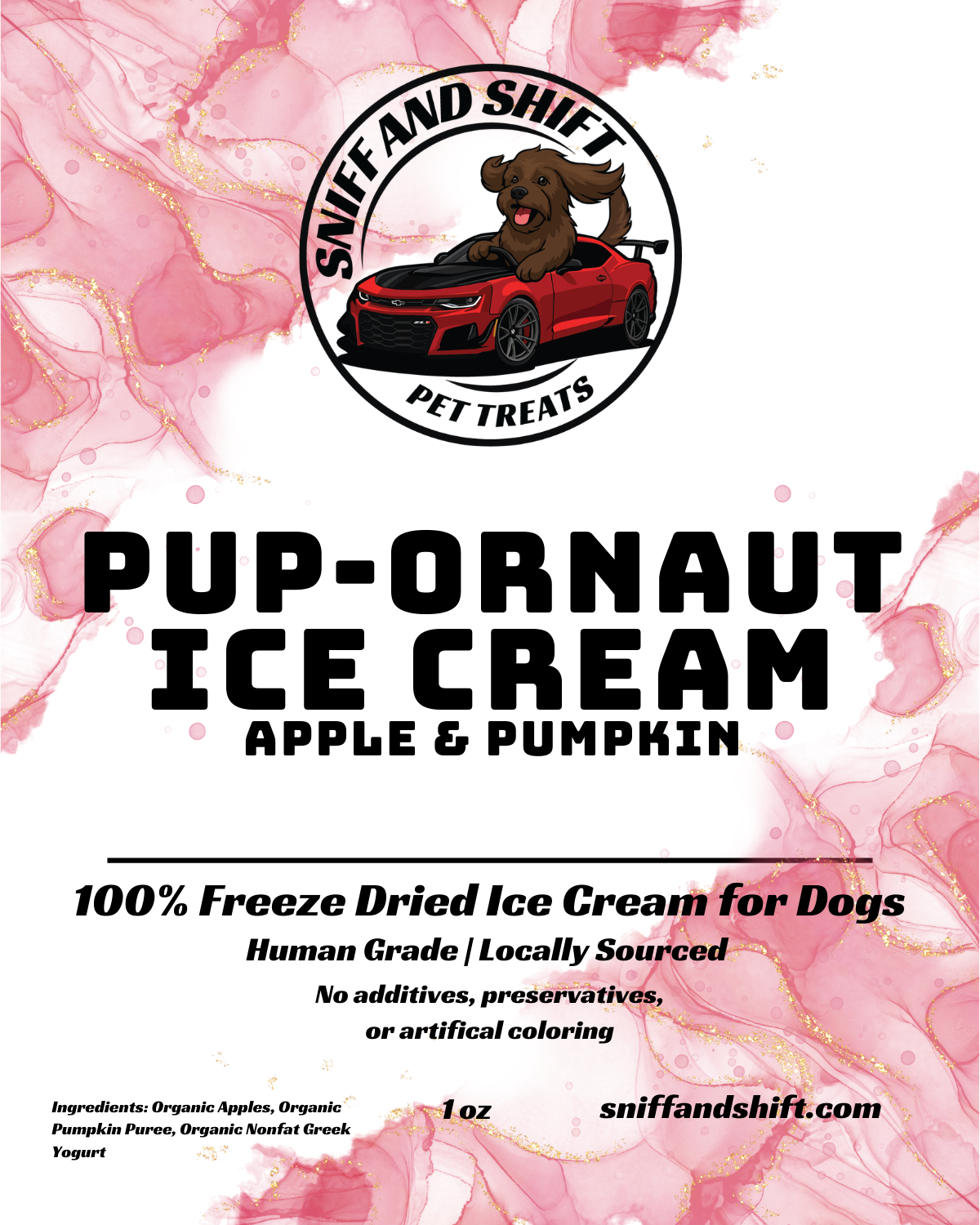Pup-Ornaut Ice Cream – Pumpkin & Apple (Ghost & Pumpkin Shapes) | Limited Edition