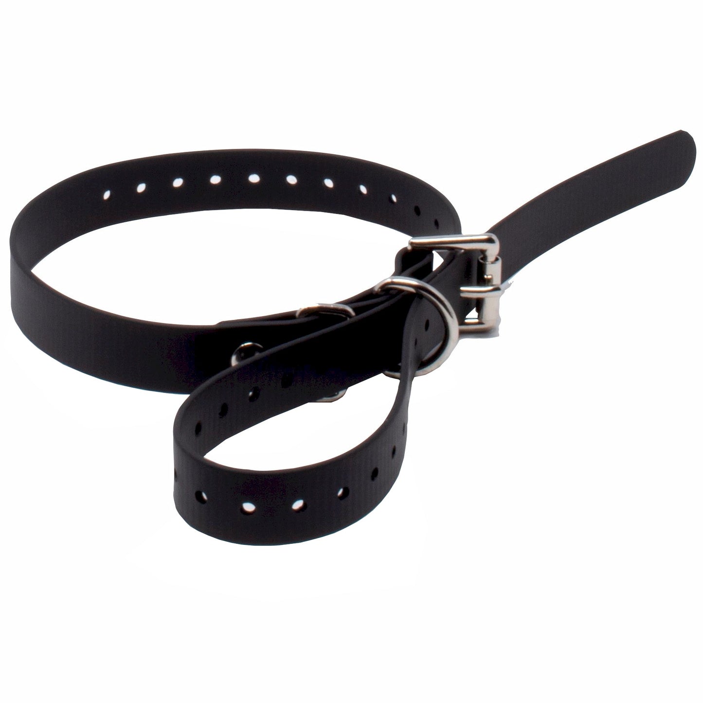 3/4 inch black biothane e-collar strap