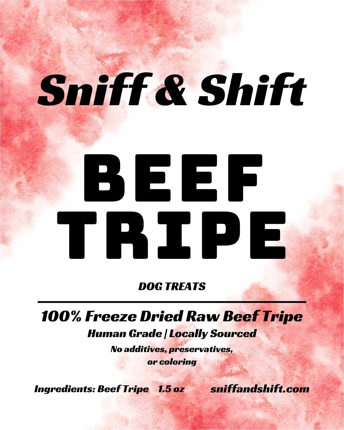 Sniff and Shift's Freeze - Dried Raw Tripe Dog Treats