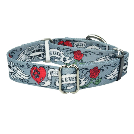 Best Dog Ever Martingale Dog Collar EarthStyle (1″ Only) by 2 Hounds Design, sold through Sniff and Shift