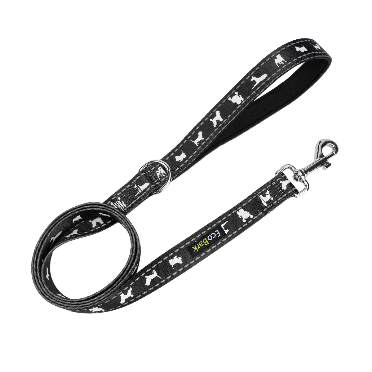 Black Comfort Grip Dog Leash, 4 to 6 ft