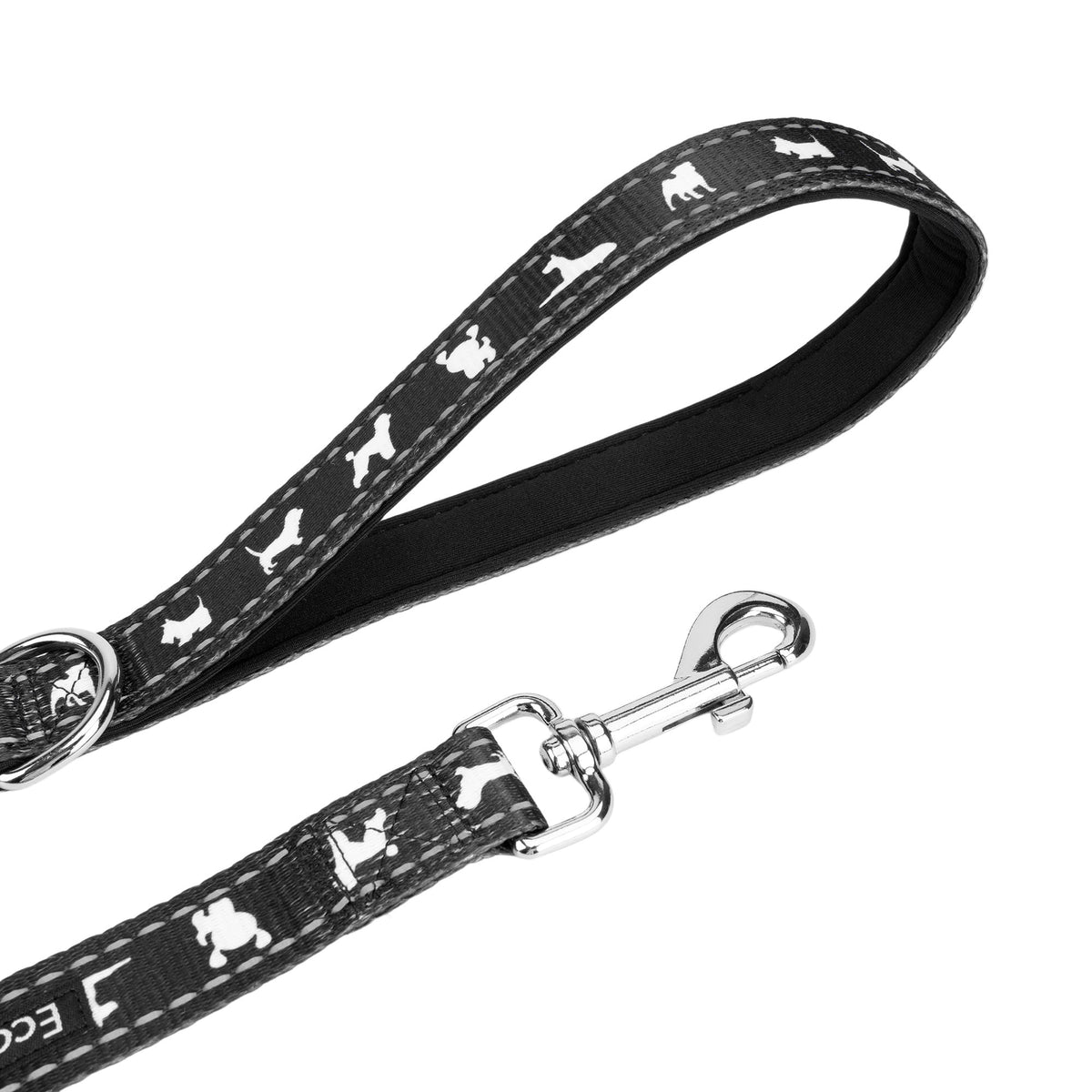 Black Comfort Grip Dog Leash, 4 to 6 ft