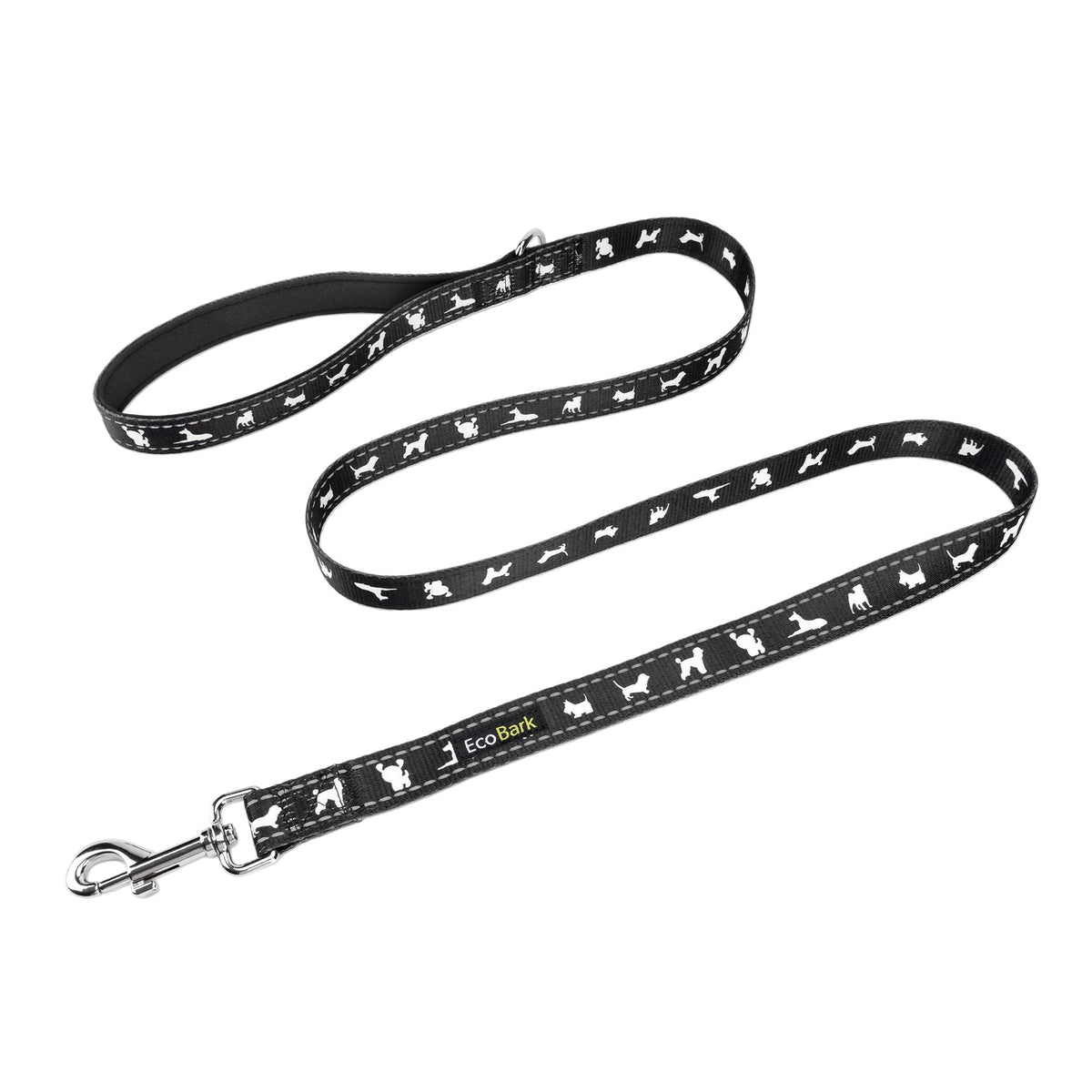 Black Comfort Grip Dog Leash, 4 to 6 ft