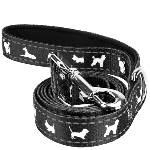 Black Comfort Grip Dog Leash, 4 to 6 ft