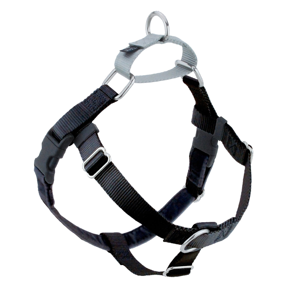 Black Freedom No-Pull Dog Harness by 2 Hounds Design, sold through Sniff and Shift