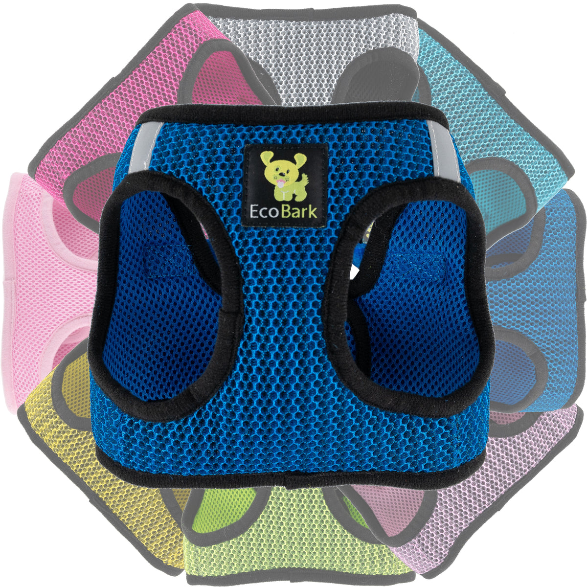 Step-In Dog Harness, Reflective Mesh, Bright Blue Sport