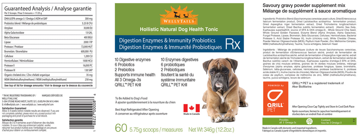 WellyTails Digestive Enzymes & Probiotics Dog